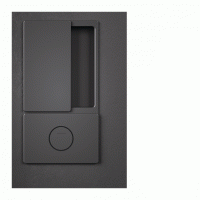 ידית משיכה משולבת מנעול לדלת בדחיפה או הזזה עם כפתור תפוס פנוי