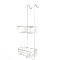 רשת כפולה למקלחון – בגימור לבן