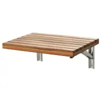 כיסא מקלחת מתקפל – עץ טיק עם ציר נסתר