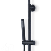 מזלף למקלחת עגול יוקרתי מעוצב מודרני שחור מט