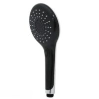 מזלף מקלחת עם 3 מצבים זרימת מים שחור עם ניקל