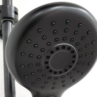 מזלף מקלחת עם 3 מצבים זרימת מים שחור מט