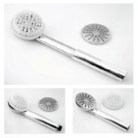 מזלף מקלחת עם מברשת ידית מתכווננת ניקל מבריק